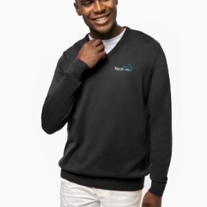 Pull col V homme Noir